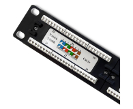 Qoltec Patch panel RACK 24 porty kat.5E UTP czarny - 1329996 - zdjęcie 4